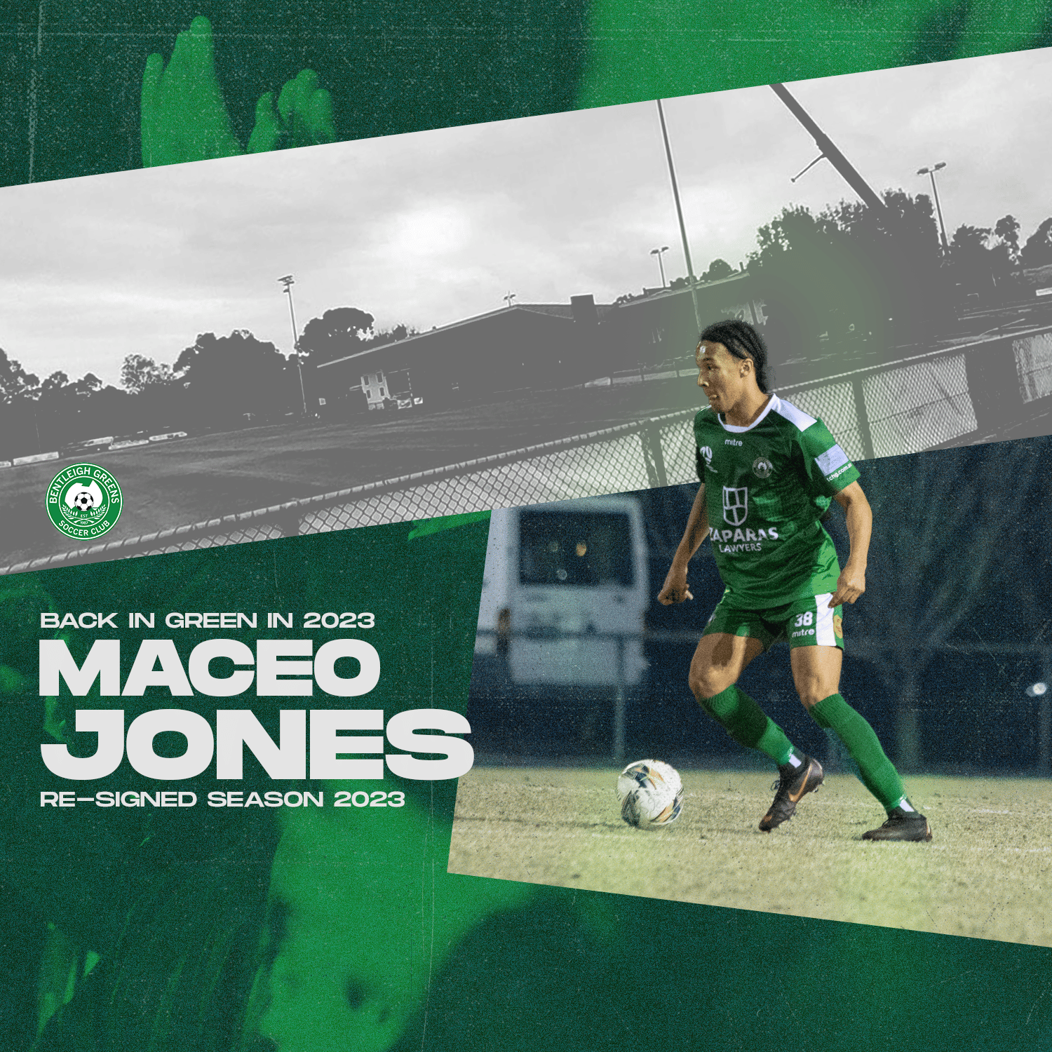 Bentleigh Greens re-sign Maceo Jones - Bentleigh Green Soccer Club